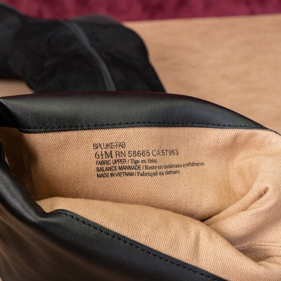 BP Women Luke Black Faux Suede Block Heel Over The Knee Boots sz 6.5 - Picture 9 of 10